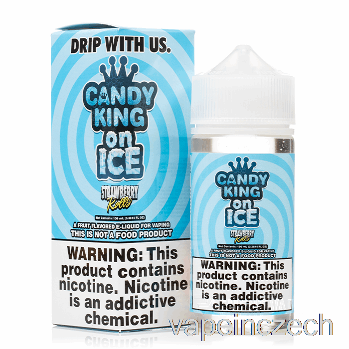 Ledové Jahodové Rolky - Cukroví Král Na Ledě - 100 Ml 0mg Vape Bez Nikotinu
